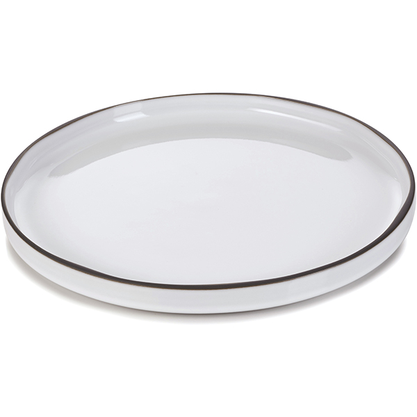 Тарелка «Карактэр» с высоким бортом;керамика;D=280,H=25мм;камен.-серый.