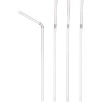 Трубочки со сгибом[1000шт];полипроп.;D=5,L=210мм;прозр.