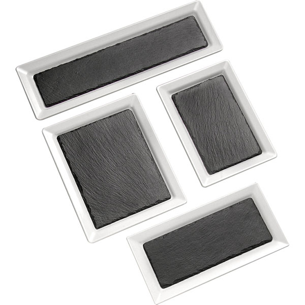 Поднос фуршетный;пластик;,H=20,L=530,B=162мм;белый