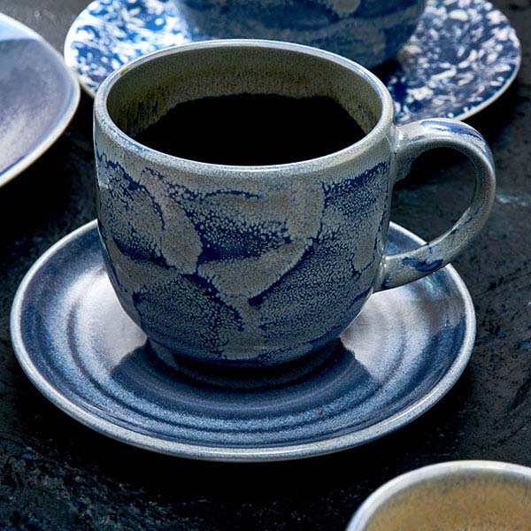 Блюдце «Везувиус Ляпис»;фарфор;D=125/40мм;синий