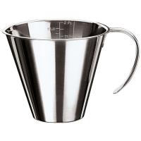 Стакан мерный с ручкой;сталь нерж.;100мл;D=75,H=50мм;серебрист.
