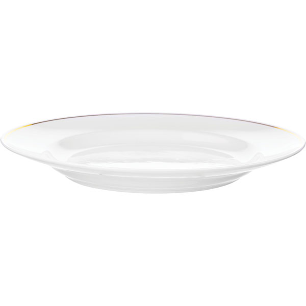 Тарелка «Идиллия» мелкая;фарфор;D=265,H=34мм;белый,золотой