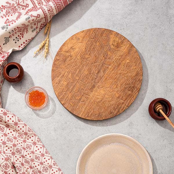 Доска для подачи светлый дуб;дуб;D=30,H=3см