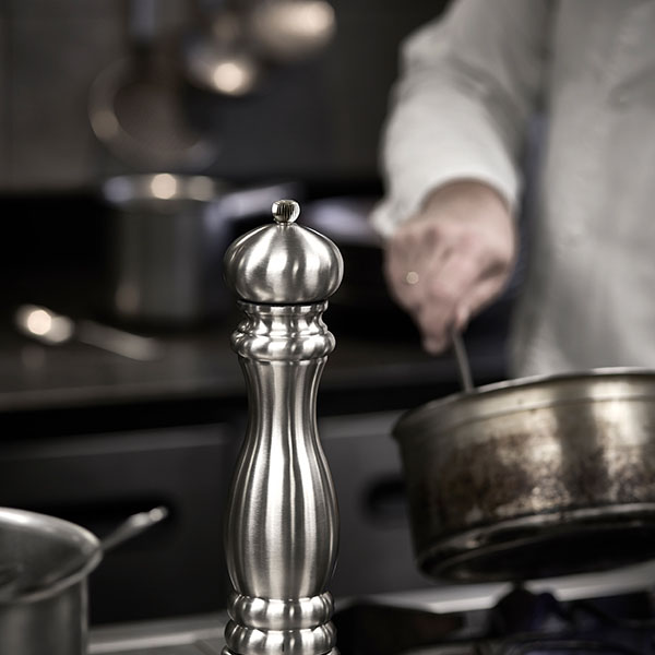 Мельница для соли «Париж»;сталь нерж.;D=7,H=30см;серебрист.