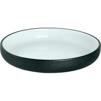 Блюдо «Космик» глубокое;фарфор;D=20см;голуб.,черный