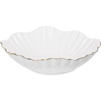 Салатник «Жемчужный»;фарфор;360мл;,H=49,L=170,B=166мм;белый,золотой