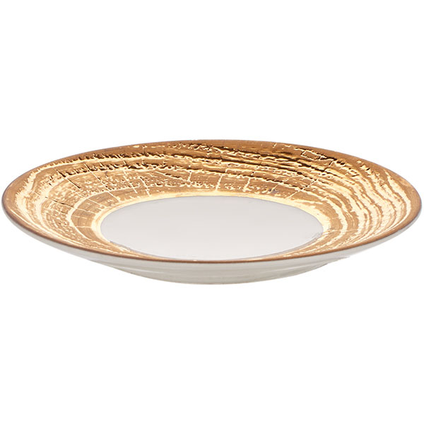 Тарелка пирожковая «Арборесценс»;фарфор;D=16,H=2см;,золотой
