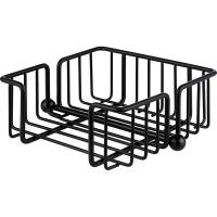 Салфетница барная (50салфеток);металл;,L=19,B=19см;черный