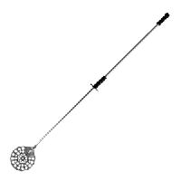 Лопата поворот. д/пиццы перф.;сталь нерж.,абс-пластик;D=16,L=170,B=16см;металлич.,черный