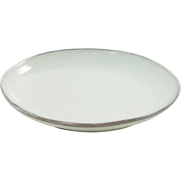 Тарелка «Аква»;керамика;D=22,H=3см;св.зелен.