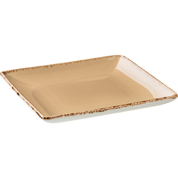 Блюдо «Террамеза Вит» квадратное;фарфор;,L=16,8,B=16,8см;бежев.