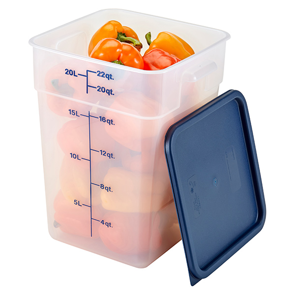 Контейнер для продуктов градуированный;полипроп.;20,8л;,H=40,L=31,B=25,6см;прозр.