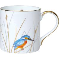 Кружка «Рид»;кост.фарф.;350мл;,H=9см;белый,золотой Кружка «Рид»;кост.фарф.;350мл;,H=9см;белый,золотой