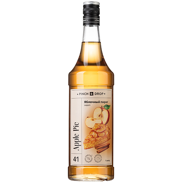 Сироп «Яблочный Пирог» Pinch&Drop;стекло;1л;D=85,H=330мм;желт.