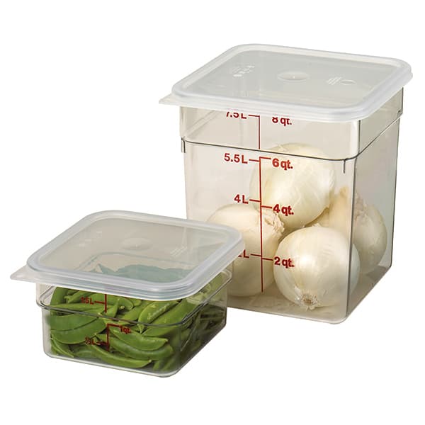 Контейнер для продуктов градуированный;поликарбонат;1,9л;,H=10,L=18,5,B=18,5см;прозр.