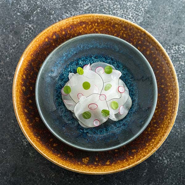 Салатник «Везувиус Амбер»;фарфор;0,65л;D=21,5см;амбер