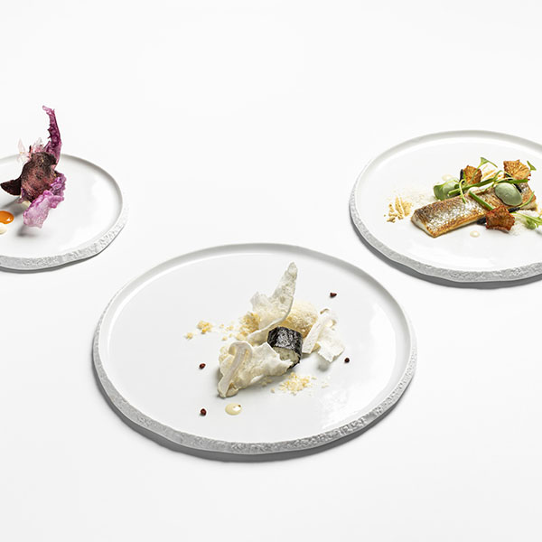 Тарелка «Корал» мелкая;фарфор;D=24см;белый