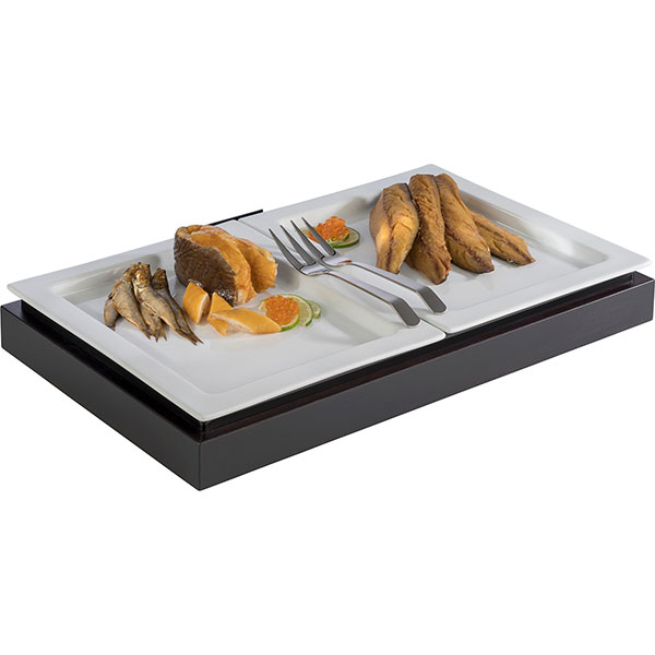 Поднос для подачи GN 1/2;фарфор;,H=20,L=325,B=265мм;белый