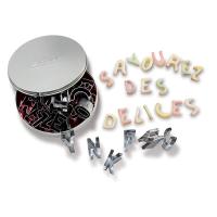 Набор форм для конд.изд. «Алфавит»[26шт];сталь нерж.;D=130,H=25мм;металлич.