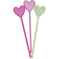 Пики для канапе «Сердце»[250шт];полистирол;,L=85мм;разноцветн.