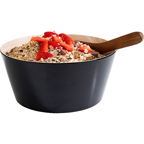 Салатник «Фрида»;пластик;2,2л;D=22,H=10,5см;черный