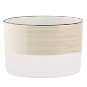 Горчичница без крышки «Чино»;фарфор;50мл;D=55,H=30мм;белый,бежев.