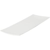 Блюдо сервировочное «Кассиопея» прямоугольное узкое;фарфор;,L=410,B=14,5мм;белый