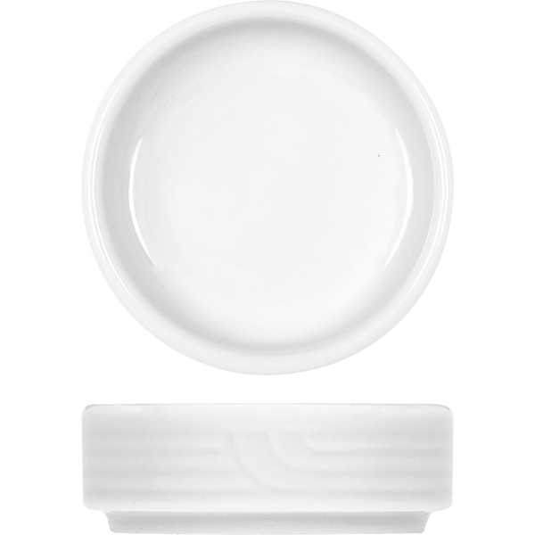 Соусник «Карат»;фарфор;50мл;D=75,H=25мм;белый