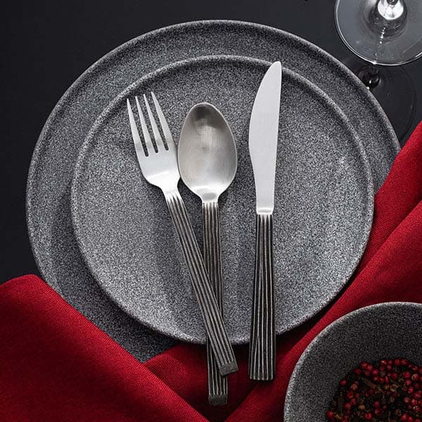 Тарелка «Гранит»;фарфор;D=20см;серый,матовый