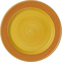 Тарелка «Фридом Йеллоу» мелкая;фарфор;D=16см;белый,желт.