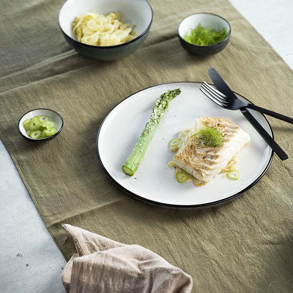 Соусник «Сиель блан»;керамика;30мл;D=70,H=22мм;белый,черный