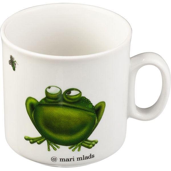 Кружка «Лягушка»;фарфор;200мл;D=74,H=75,L=95мм;белый