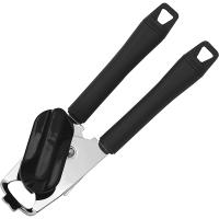 Открывалка для консервных банок;сталь нерж.,пластик;,L=210,B=55мм;черный,металлич.