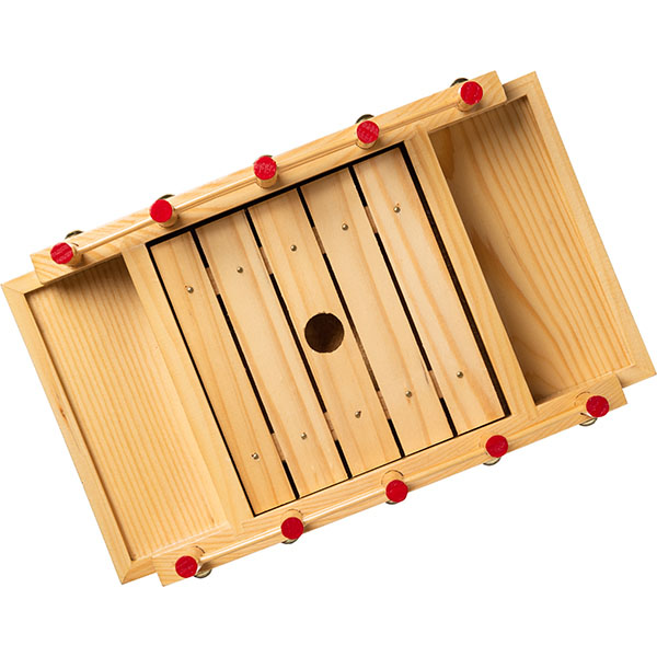 Блюдо для суши «Мостик»;сосна;,H=10,L=25,B=16,5см;бежев.,золотой