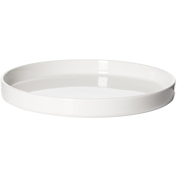 Блюдо «Кунстверк» круглое с бортом;фарфор;D=20,H=2см;белый