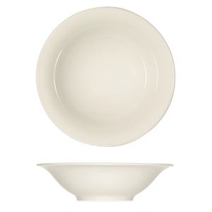Тарелка глубокая «Рафинез»;фарфор;D=278,H=60мм;слон.кость