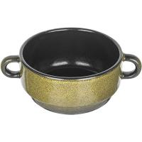 Чашка бульонная «Млечный путь салатовый»;фарфор;300мл;D=115,H=55мм;салатов.,черный