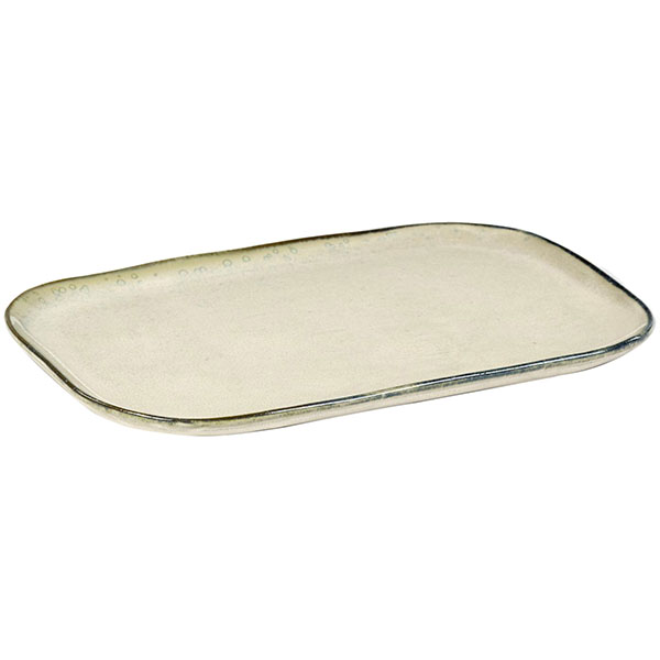 Блюдо «Мерси» №2;песчаник;,H=14,L=230,B=150мм;кремов.