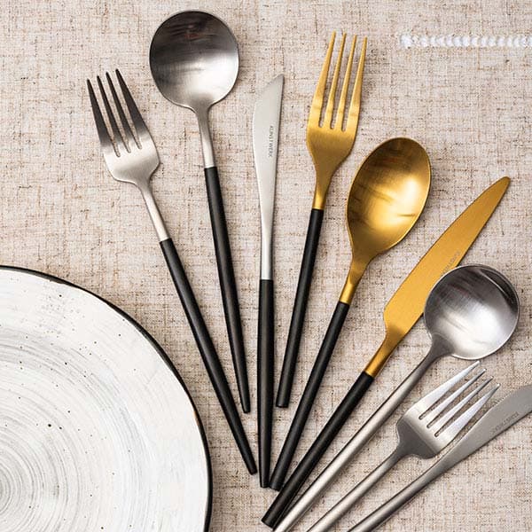 Нож столовый «Стил Блэк Сильвер Мэтт»;сталь нерж.;,L=223,B=15мм;черный,серебрист.