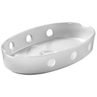 Комплект для подогрева «Эстиа» для блюда LEST019RG361330;фарфор;,H=5,L=25,B=15см;белый