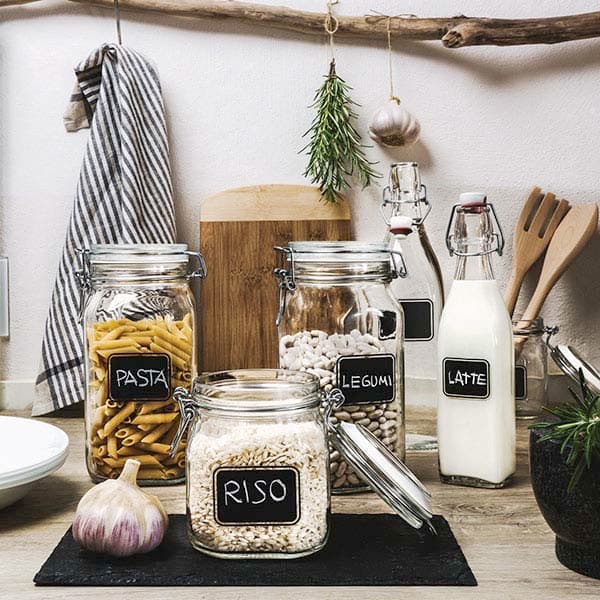 Банка квадратная с крышкой «Лавана» с этикеткой;стекло;1,5л;,H=22,L=10,6,B=10,6см;прозр.