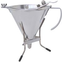 Воронка-дозатор д/конд.изд. с клапаном;сталь нерж.;1,5л;D=17,H=16,5см;металлич.