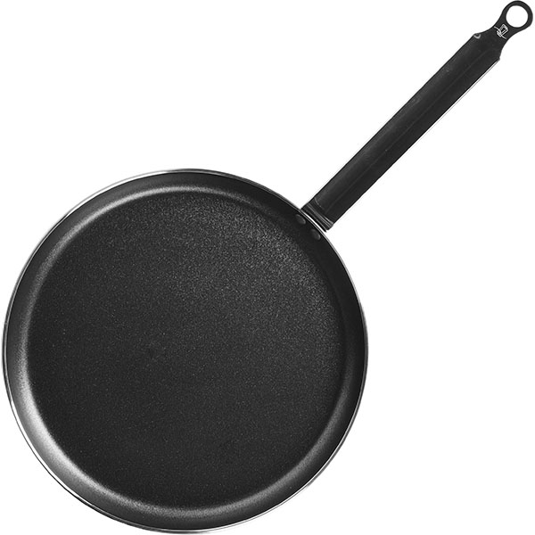 Сковорода для блинов «Клас Шеф+»;алюмин.,антиприг.покр.;D=250,H=25,L=450,B=245мм;черный