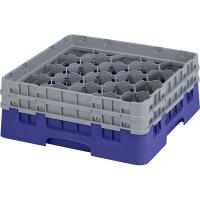Кассета для бокалов 20 ячеек Dmax=98,Hmax=133мм;полипроп.;,H=18,4,L=50,B=50см;синий,серый