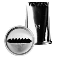 Насадка кондитерская «Рифленая лента»;сталь нерж.;D=35,H=45мм;металлич.