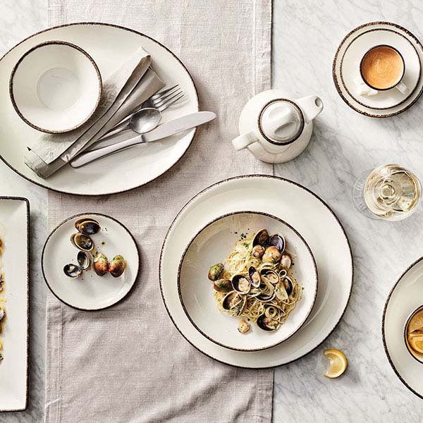 Блюдо «Чакоул Дэппл» овальное;фарфор;,H=20,L=280,B=215мм;белый,черный