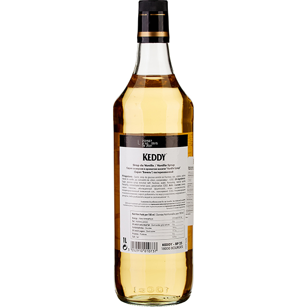 Сироп «Ваниль» Keddy;стекло;1л;D=8,H=31см