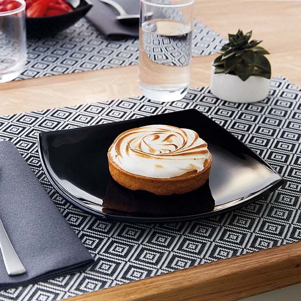 Тарелка «Квадрато» мелкая;стекло;,L=19,B=19см;черный