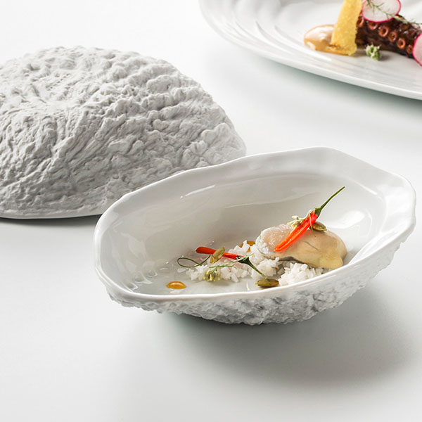 Тарелка для презентаций;фарфор;,H=4,L=17,B=14см;белый,матовый