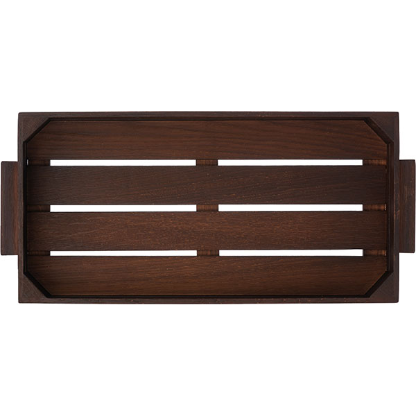 Ящик для подачи с ручками темный дуб;,H=6,L=40,B=20см